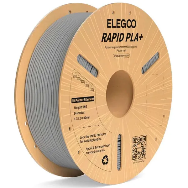 Filamento Elegoo Rapid PLA+ 1 kg – Gris